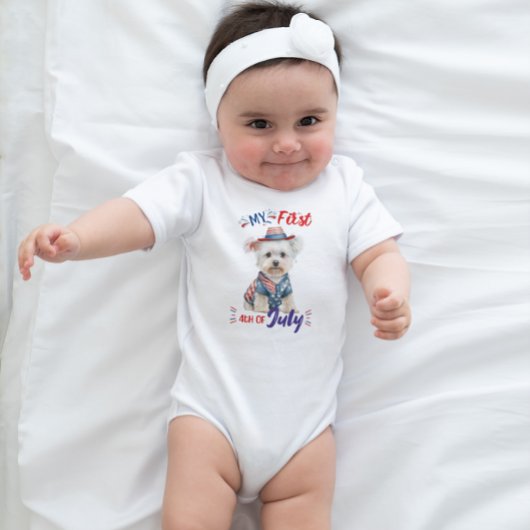 Mijn eerste 4 juli Baby Bodysuit T-shirt