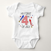 Mijn eerste 4 juli Baby Romper (Voorkant)