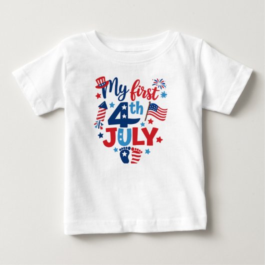 Mijn eerste 4 juli baby | Schattig patriottisch (Voorkant)