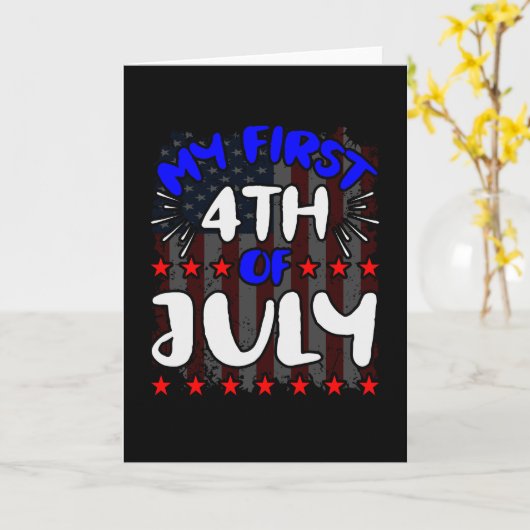 Mijn eerste 4 juli kaart (Gele Bloem)