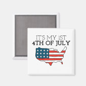 Mijn eerste 4 juli Mijn 14 juli op 4 juli Magneet (Voorkant / Achterkant)
