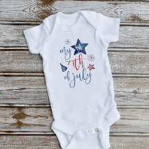 Mijn eerste 4 juli - Naam Baby Bodysuit
