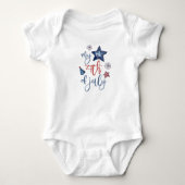 Mijn eerste 4 juli - Naam Baby Bodysuit (Voorkant)