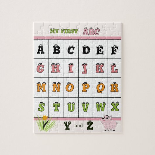 Mijn Eerste ABC Biggenpuzzel Legpuzzel (Verticaal)