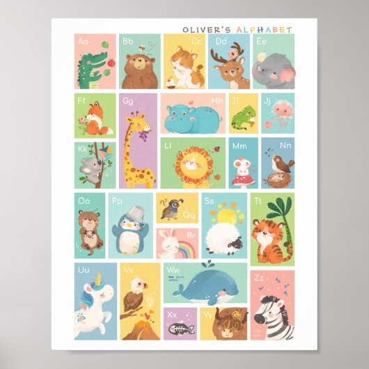 Mijn eerste alfabet ABC Animals Poster (Voorkant)