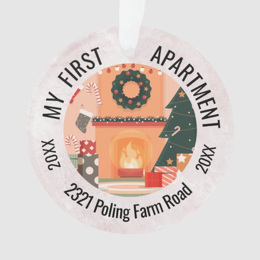 Mijn eerste appartement 2023 Aangepast adres Ornament (voorkant)