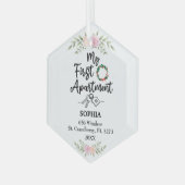 Mijn eerste appartement 2023 met Waterverf Glas Ornament (Voorkant links)