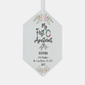 Mijn eerste appartement 2023 met Waterverf Glas Ornament (Voorkant Rechts)