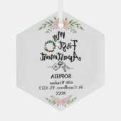 Mijn eerste appartement 2023 met Waterverf Glas Ornament (Achterkant)