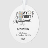 Mijn eerste appartement 2024 gepersonaliseerde gif ornament (voorkant)