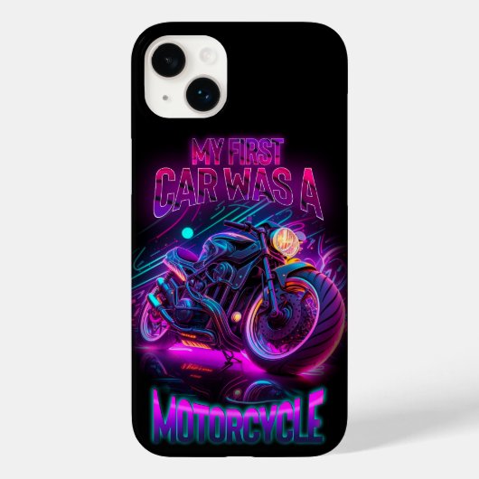 Mijn eerste auto was een motor | fietsenneon Case-Mate iPhone case (Achterkant)