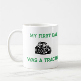 Mijn Eerste Auto Was een Tractor Grappige Boerderi Koffiemok