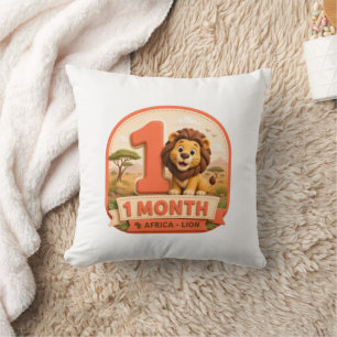 Mijn Eerste Avontuur – 1 Maand Baby Mijlpaal Klein Kussen