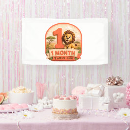 Mijn Eerste Avontuur – 1 Maand Baby Mijlpaal Klein Spandoek