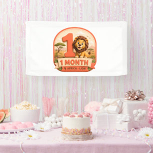 Mijn Eerste Avontuur – 1 Maand Baby Mijlpaal Klein Spandoek