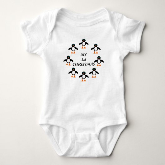 Mijn eerste Baby met kerstcadeau Romper (Voorkant)