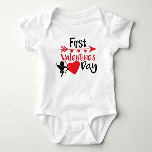 Mijn eerste Baby van de Valentijn - Cupid Romper (Voorkant)