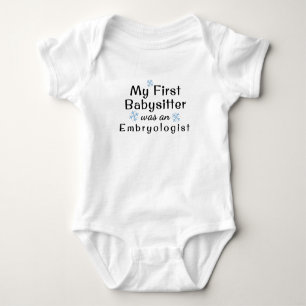 Mijn eerste baby was een embryoloog Snowflake Romper