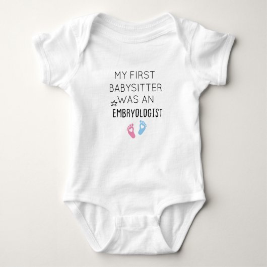 Mijn eerste Babysitter was een Embryoloog IVF Gift Romper (Voorkant)