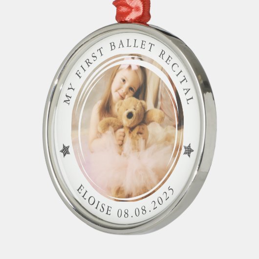 Mijn eerste ballet Overweging mijlpaal foto Keepsa Metalen Ornament (Links)