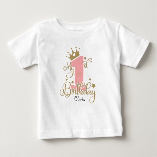 Mijn eerste Birthday Baby Girl Bodysuit (Voorkant)