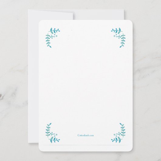 Mijn eerste blauwe communie kaart (Achterkant)