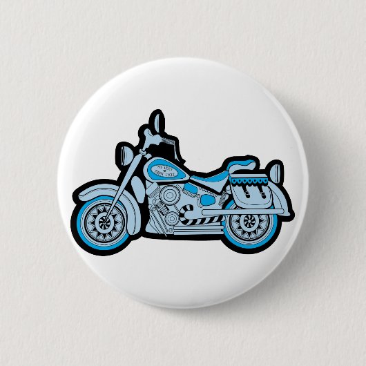 Mijn eerste blauwe motorfiets ronde button 5,7 cm (Voorkant)