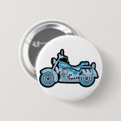Mijn eerste blauwe motorfiets ronde button 5,7 cm (Voorkant /achterkant)