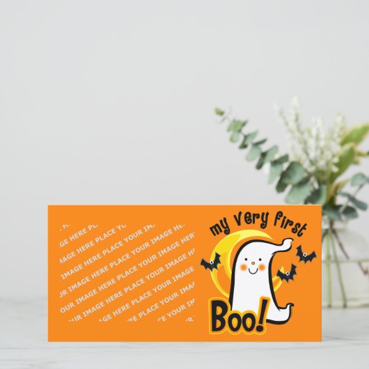 Mijn eerste Boo Feestdagenkaart (Staand voorkant)