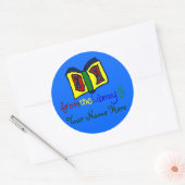 Mijn eerste Bookplate - Blauw Ronde Sticker (Envelop)