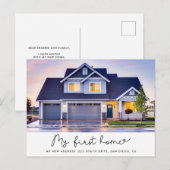 Mijn eerste briefkaart van de huizenaankondiging (Voorkant / Achterkant)