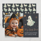 Mijn eerste Bu Ghost baby foto Halloween Kaart (Voorkant / Achterkant)