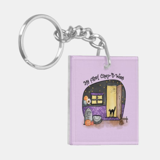 Mijn eerste Camp-O-Ween | Halloween Camping Sleutelhanger (Voorkant Links)