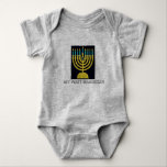 Mijn eerste Chanoeka Pop Art Menorah Romper<br><div class="desc">Mijn eerste Chanoeka Pop Art Menorah</div>