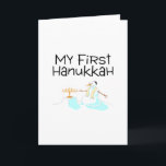Mijn eerste Chanoeka (sneeuwpop) Feestdagen Kaart<br><div class="desc">Mijn eerste Chanoeka (sneeuwpop)</div>