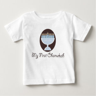 Mijn eerste Chanukah Hanukkah Baby Lange Mugle T-s