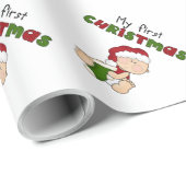 MIJN EERSTE CHRISTMAS WRAPPINGPAPIER - NIEUWE BABY CADEAUPAPIER (Rol Hoek)