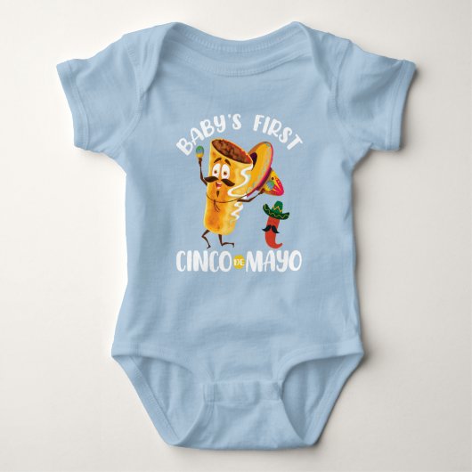 Mijn eerste Cinco De Mayo Baby's eerste Cinco de M Romper (Voorkant)