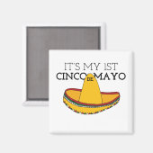 Mijn eerste Cinco de Mayo Cinco de Mayo Design Magneet (Voorkant / Achterkant)