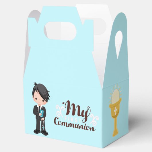 Mijn eerste communie box jongen bedankdoosjes (Geopend)