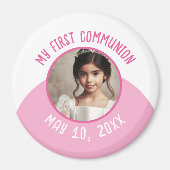 Mijn eerste Communie Custom Foto en Datum Magneet (Voorkant)