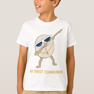 Mijn Eerste Communie Dabbing Hostie Katholiek T-shirt