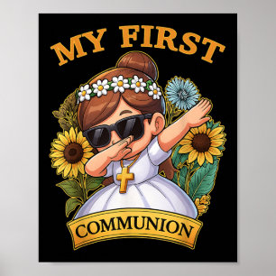 Mijn Eerste Communie Meisjes Dabben 1e Religieus S Poster