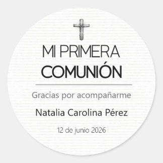 Mijn Eerste Communie Spaanse Favor Stickers Labels