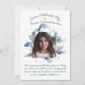 Mijn eerste communie Waterverf Kaart (Voorkant)