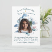 Mijn eerste communie Waterverf Kaart (Staand voorkant)