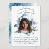 Mijn eerste communie Waterverf Kaart (Voorkant / Achterkant)