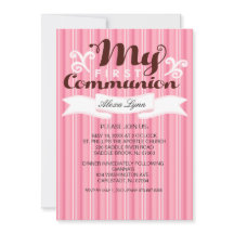 Mijn eerste Communistische Meisjes striped Uitnodi