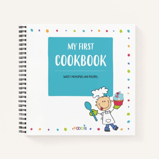 "MIJN EERSTE COOKBOEK" Kinder Spiraal Notitieboek  (Voorkant)