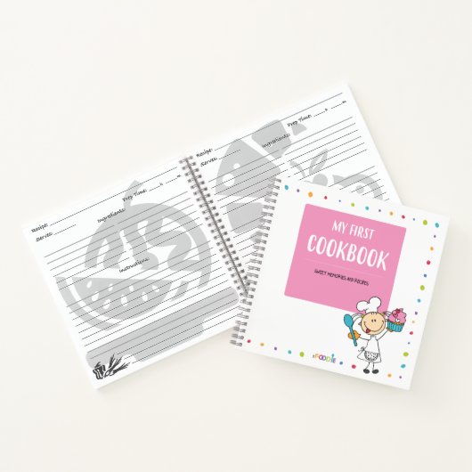 "MIJN EERSTE COOKBOOK" Kinder laptop met ruggengra Notitieboek (Binnen)